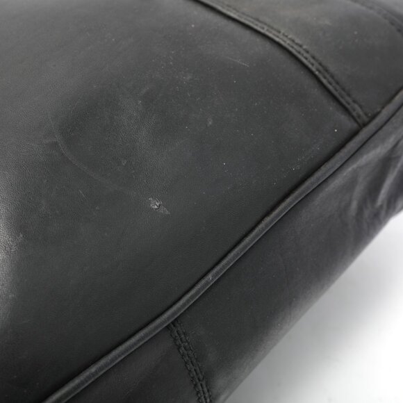 Derek Alexander Leather Shoulder Bag Black Brown Tote Purse Plaid Lining Classic - Picture 11 of 14